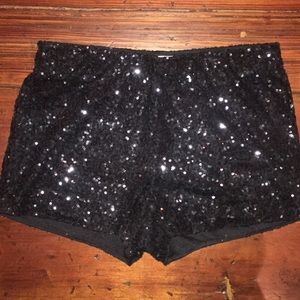 Size small black sequin shorts